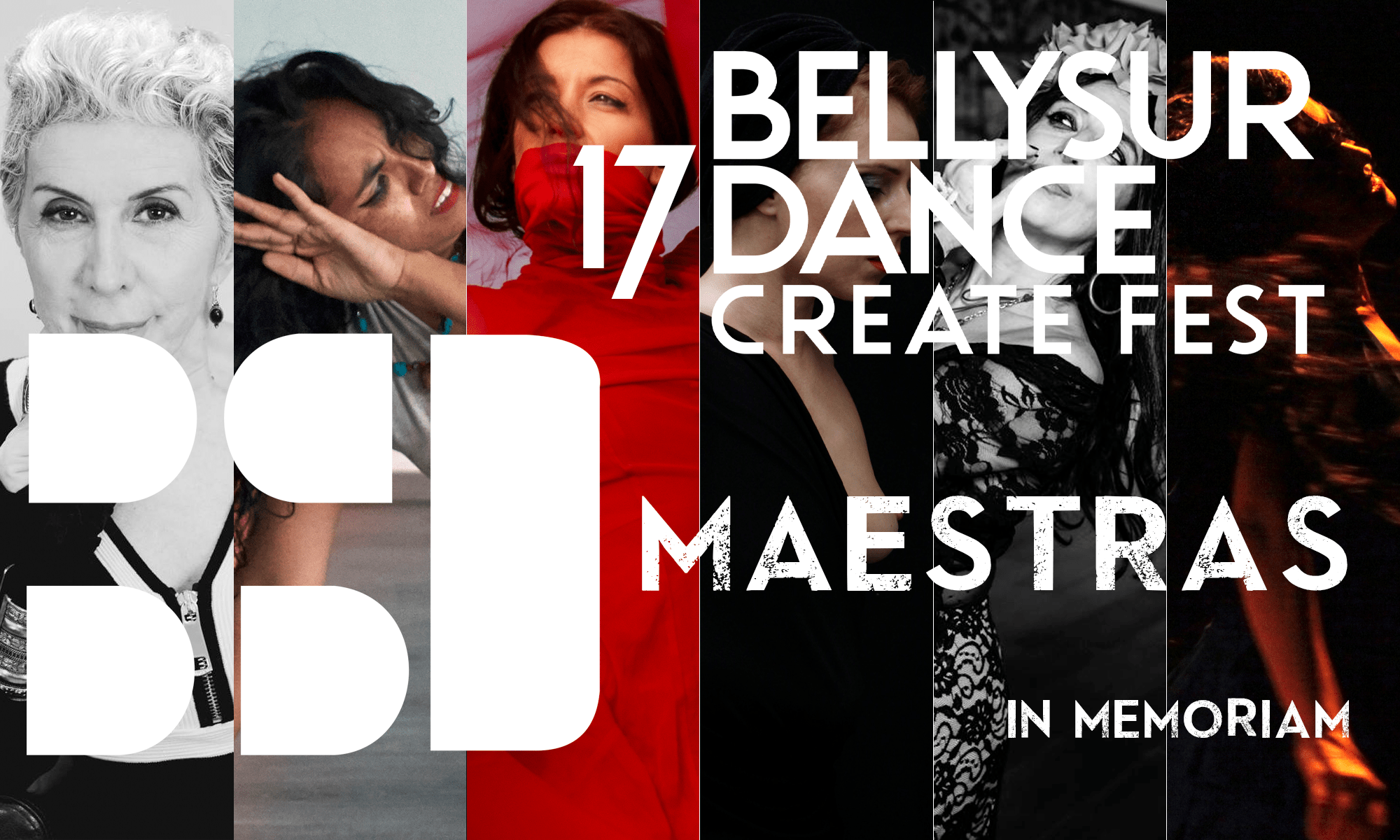 Gloria Alba, Paula Yunis, Carolina Fonseca, Álika, Cristiane Azem y Rachida Aharrat mastras en la 17 edición de Bellysurdance